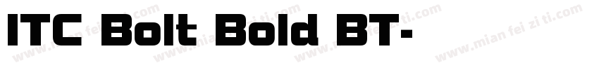 ITC Bolt Bold BT字体转换